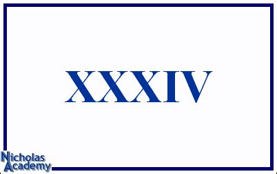 xxxsv|Roman Numerals: XXXV = 35